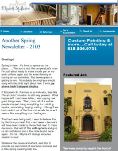 Elizabeth St Painters Newsletter